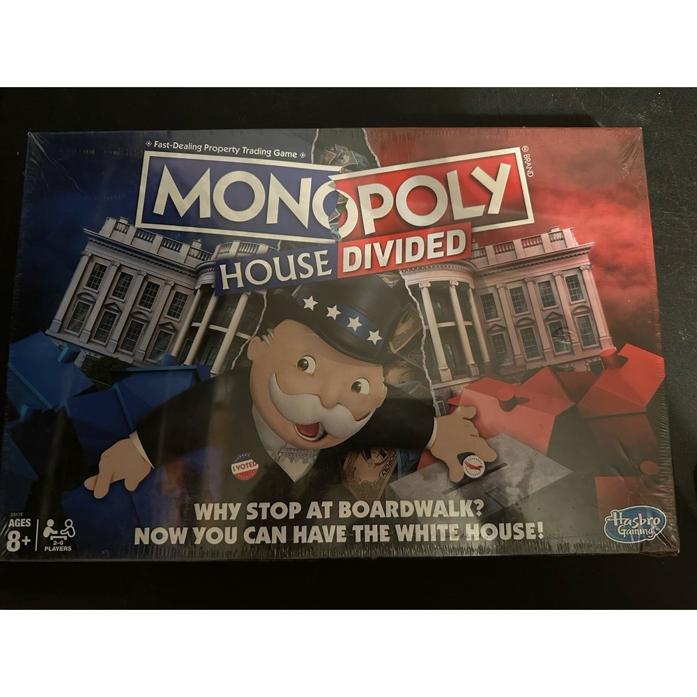 Monopoly House Divided Board Game New Sealed Political Red & Blue 2019